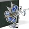 Matashi Guardian Angel Figurine Crystal Studded Ornament (Flying Angel Chrome/Silver) Gift For Christams Valentines Day